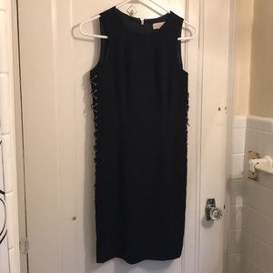 Michael Kors Navy Fitted Dress with Lace up Sides